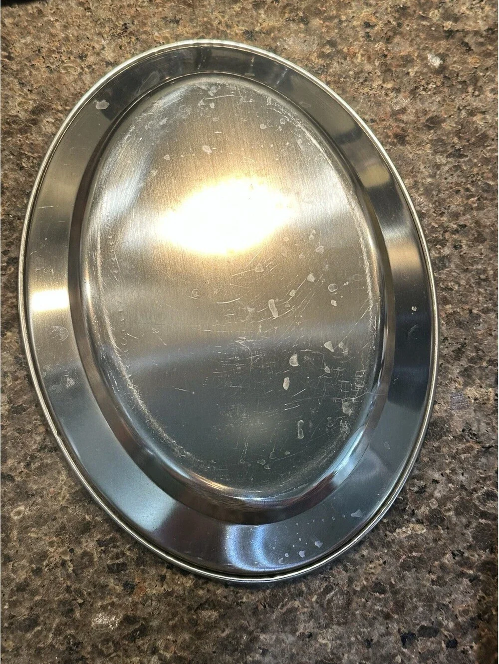 Vintage Stainless Steel Japan Serving Tray Platter & Bowl Lot 15 Pieces